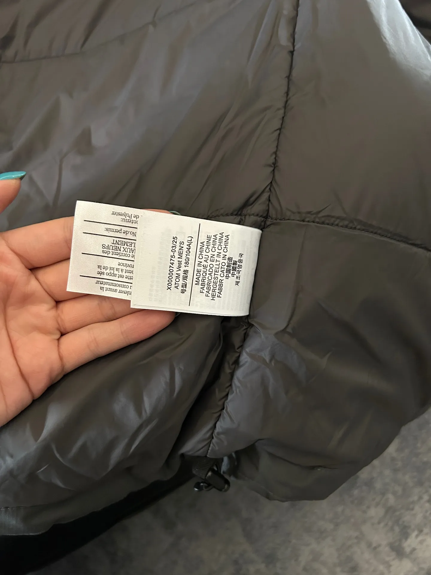 ARC'TERYX / Sizes：M L XL XXL XXXL